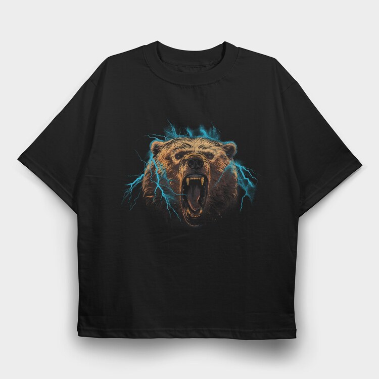 Bear Bolt, Tricou Oversize Barbati (Unisex)