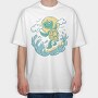 Turtle Surfing, Tricou Oversize Barbati (Unisex)
