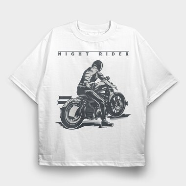 Night Rider, Tricou Oversize Barbati (Unisex)