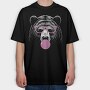 Bear Monochrome Bubblegum, Tricou Oversize Barbati (Unisex)