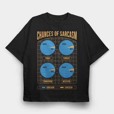 Sarcasm Chances, Tricou Oversize Barbati (Unisex)