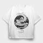 Japanese Tattoo Dragon, Tricou Oversize Barbati (Unisex)