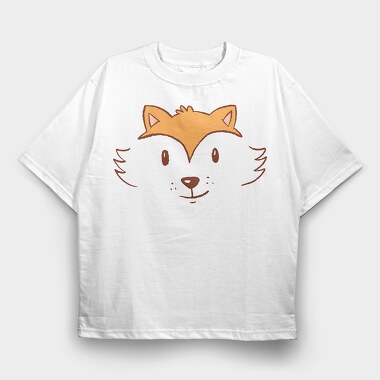Fox Face, Tricou Oversize Barbati (Unisex)