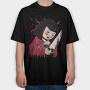 Scary Japanese Doll, Tricou Oversize Barbati (Unisex)