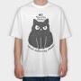 No Touchy Touchy Cat, Tricou Oversize Barbati (Unisex)