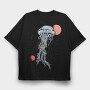 Jellyfish, Tricou Oversize Barbati (Unisex)