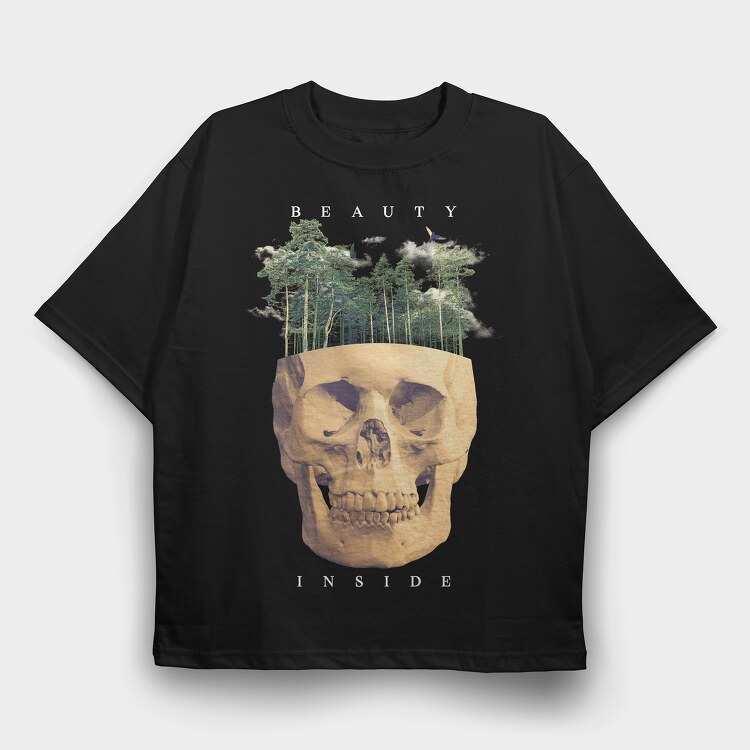 Beauty Inside, Tricou Oversize Barbati (Unisex)