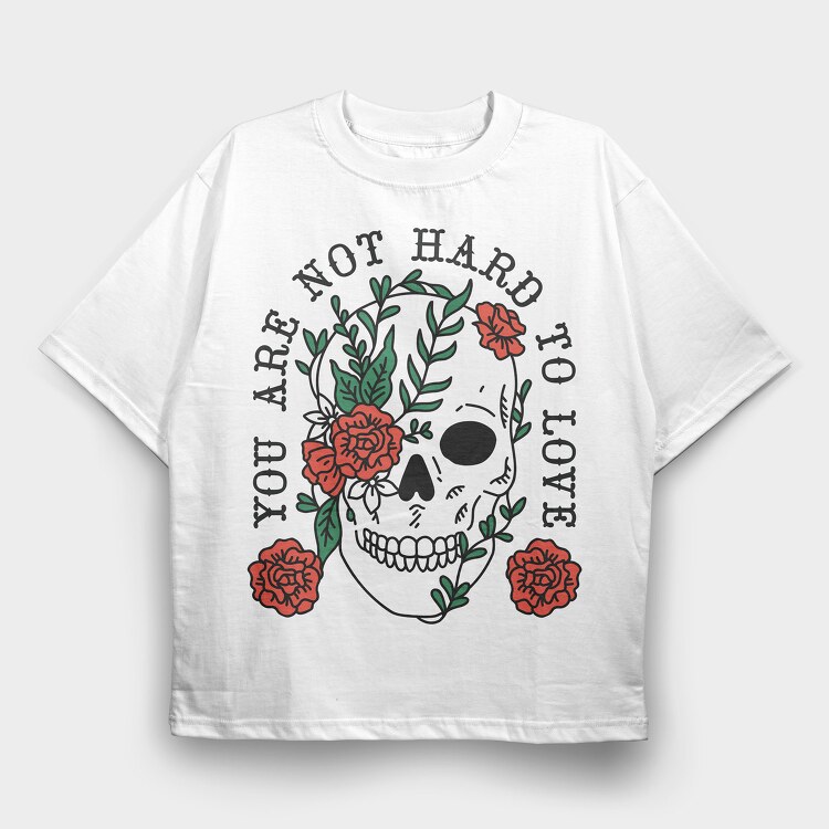 Not Hard to Love, Tricou Oversize Barbati (Unisex)