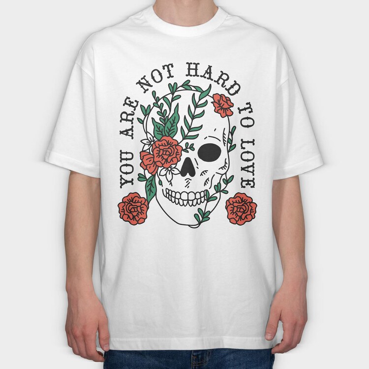 Not Hard to Love, Tricou Oversize Barbati (Unisex)