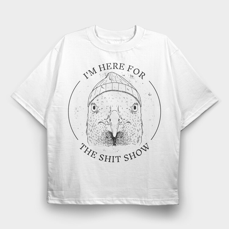 Seagull Shit Show, Tricou Oversize Barbati (Unisex)