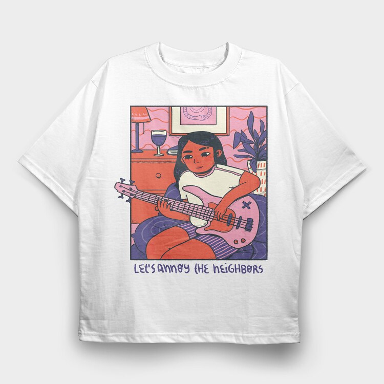 Comfy Chill Girl 3, Tricou Oversize Barbati (Unisex)