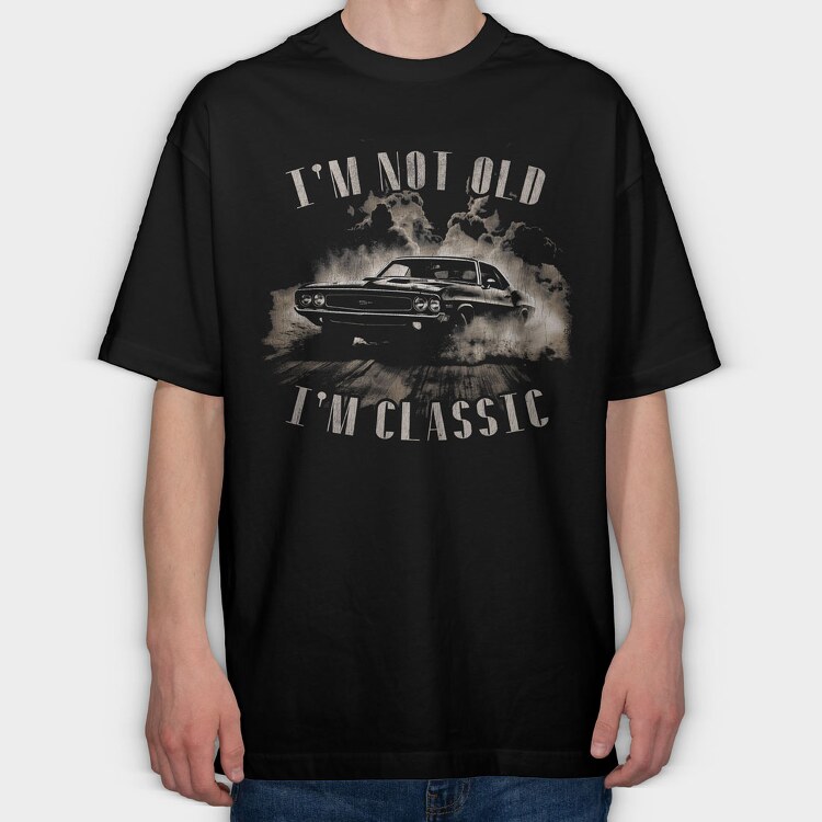 Not Old Classic Smoke, Tricou Oversize Barbati (Unisex)