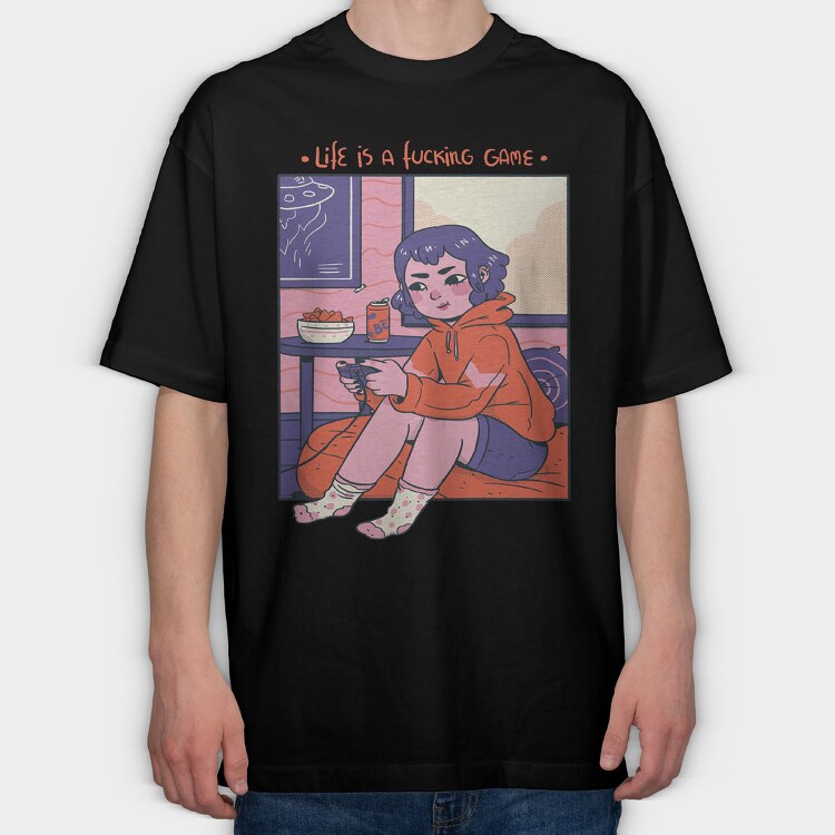 Comfy Chill Girl 6, Tricou Oversize Barbati (Unisex)