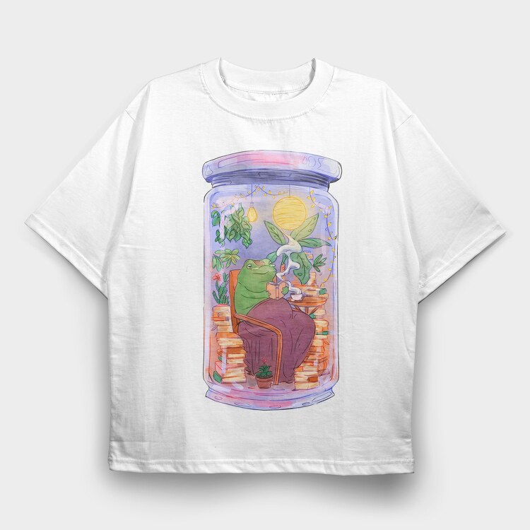 Frog Glass, Tricou Oversize Barbati (Unisex)