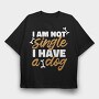 Not Single I Have a Dog, Tricou Oversize Barbati (Unisex)