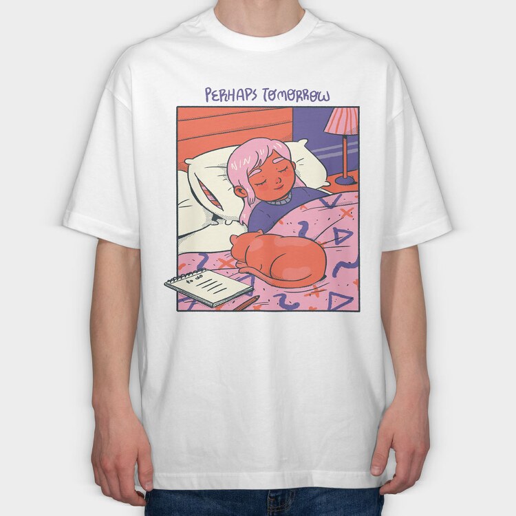 Comfy Chill Girl 7, Tricou Oversize Barbati (Unisex)