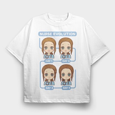 Nurse Evolution, Tricou Oversize Barbati (Unisex)