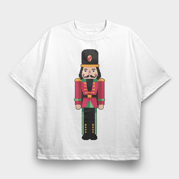 Nutcracker Pixel, Tricou Oversize Barbati (Unisex)