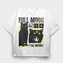 Full Moon Cat, Tricou Oversize Barbati (Unisex)