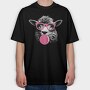 Sheep Monochrome Bubblegum, Tricou Oversize Barbati (Unisex)