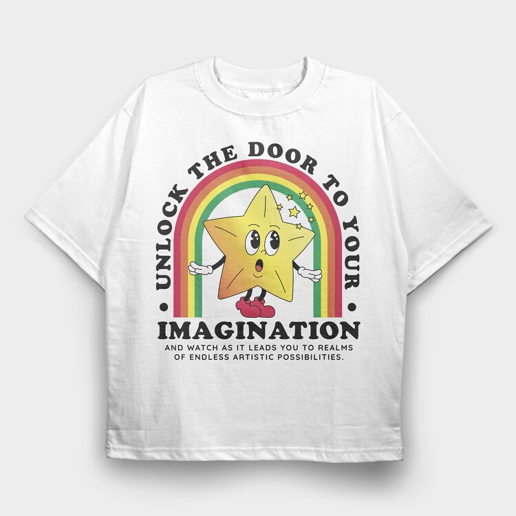 Unlock Thee Door to Your Imagination, Tricou Oversize Barbati (Unisex)