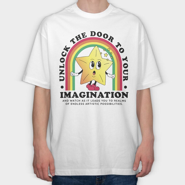 Unlock Thee Door to Your Imagination, Tricou Oversize Barbati (Unisex)