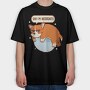 Corgi Dog Pixel, Tricou Oversize Barbati (Unisex)