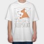 Official Sleep Shirt Corgi, Tricou Oversize Barbati (Unisex)