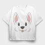 Corgi Face, Tricou Oversize Barbati (Unisex)