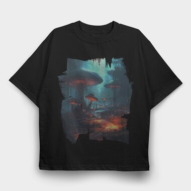 Futuristic Fungi, Tricou Oversize Barbati (Unisex)