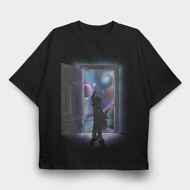 Cosmic Door, Tricou Oversize Barbati (Unisex)