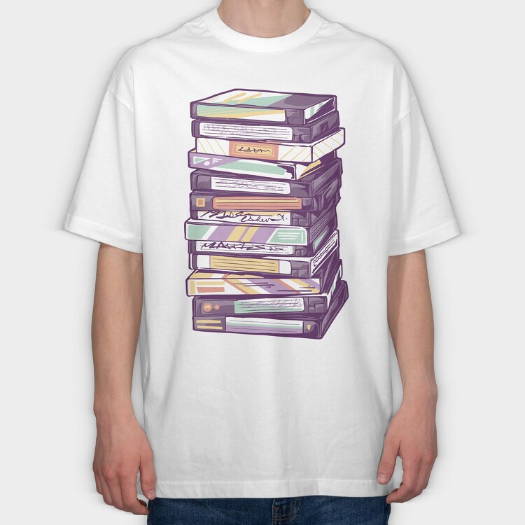 Vhs Tower, Tricou Oversize Barbati (Unisex)