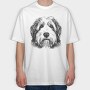 Old English Sheep Dog, Tricou Oversize Barbati (Unisex)