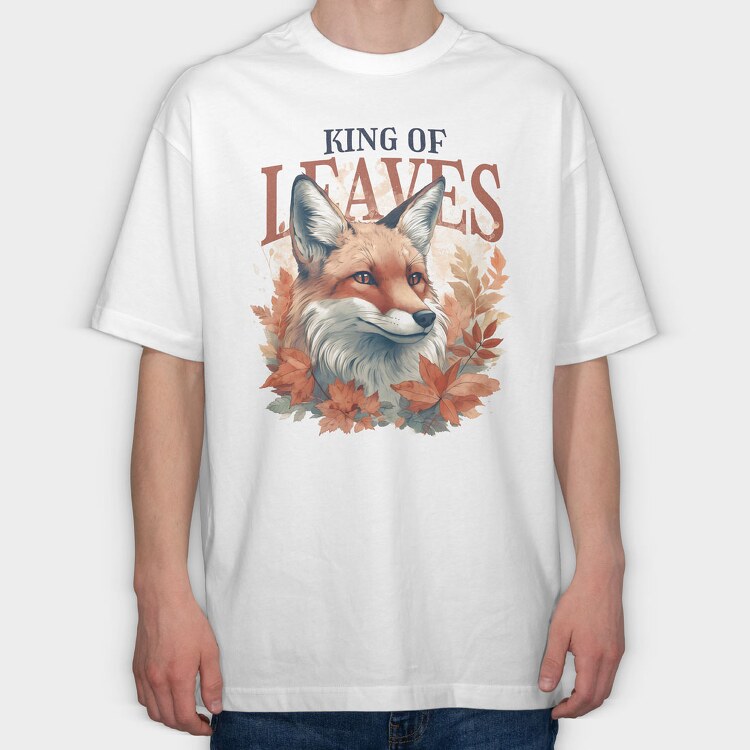 King of Leaves Fox, Tricou Oversize Barbati (Unisex)