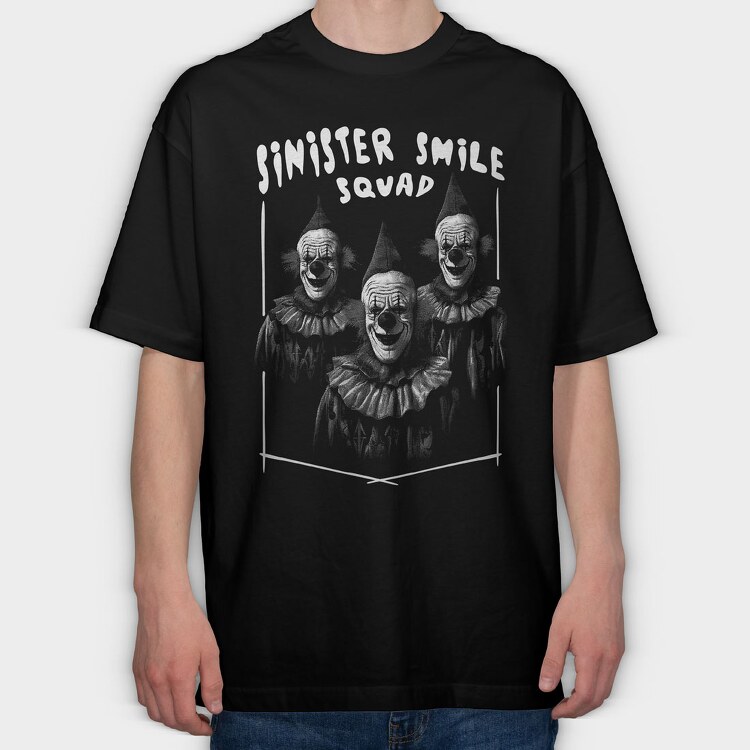 Sinister Smile Squad, Tricou Oversize Barbati (Unisex)