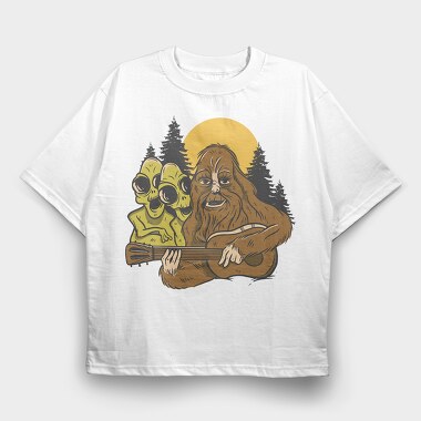Bigfoot Guitar, Tricou Oversize Barbati (Unisex)