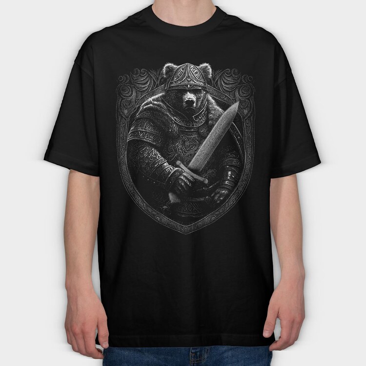 Viking Bear, Tricou Oversize Barbati (Unisex)