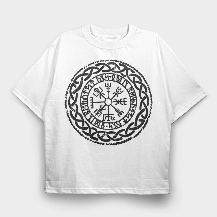 Viking Compass Odin, Tricou Oversize Barbati (Unisex)
