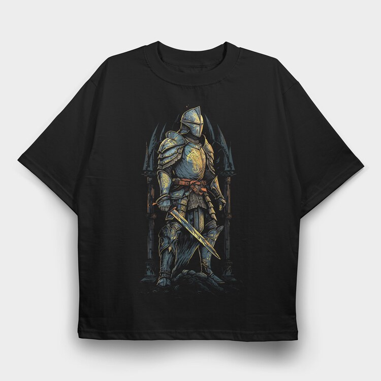 Knight 1, Tricou Oversize Barbati (Unisex)
