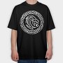 Viking Dragon Monochrome, Tricou Oversize Barbati (Unisex)