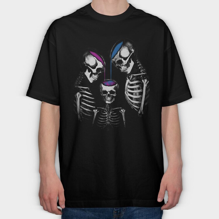 Knowledge Skeleton Parents, Tricou Oversize Barbati (Unisex)