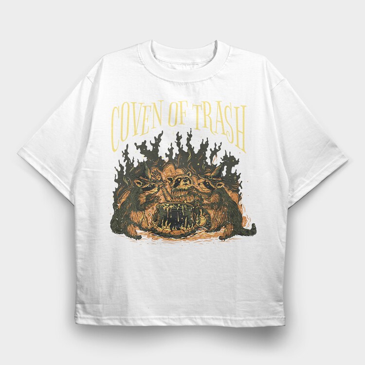 Coven of Trash, Tricou Oversize Barbati (Unisex)