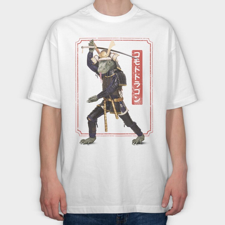Komodo Samurai, Tricou Oversize Barbati (Unisex)