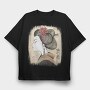 Geisha Traditional Vinttage, Tricou Oversize Barbati (Unisex)