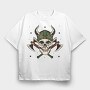 Viking Skull Axe, Tricou Oversize Barbati (Unisex)