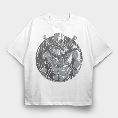 Viking Tattoo Crows, Tricou Oversize Barbati (Unisex)