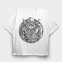 Viking Tattoo Crows, Tricou Oversize Barbati (Unisex)