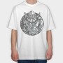 Viking Tattoo Crows, Tricou Oversize Barbati (Unisex)