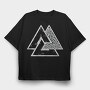 Viking Triangles, Tricou Oversize Barbati (Unisex)
