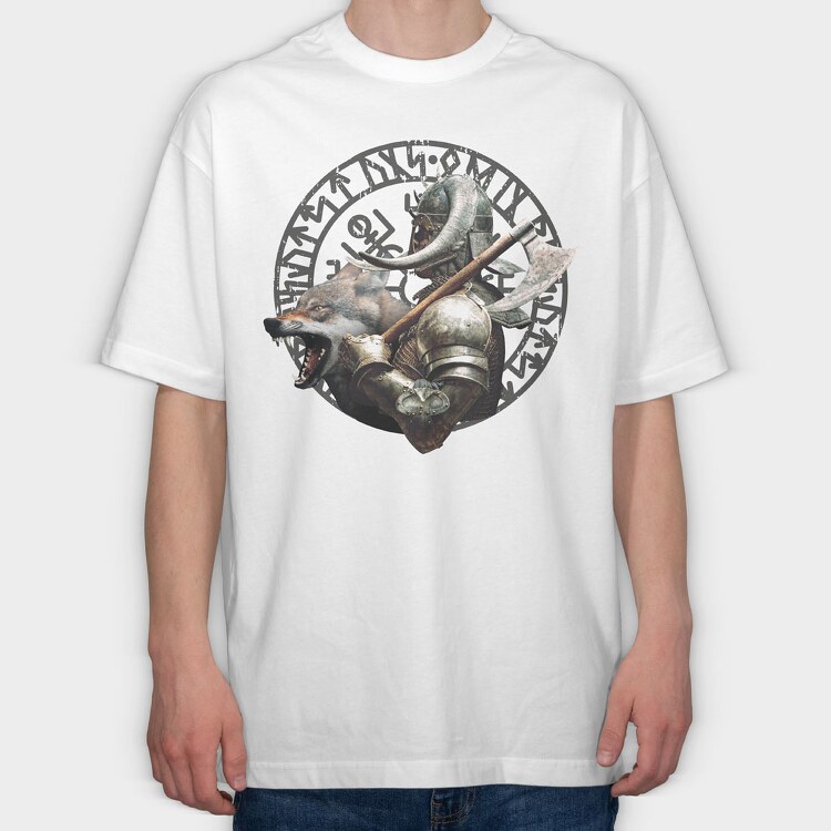 Viking Wolf, Tricou Oversize Barbati (Unisex)